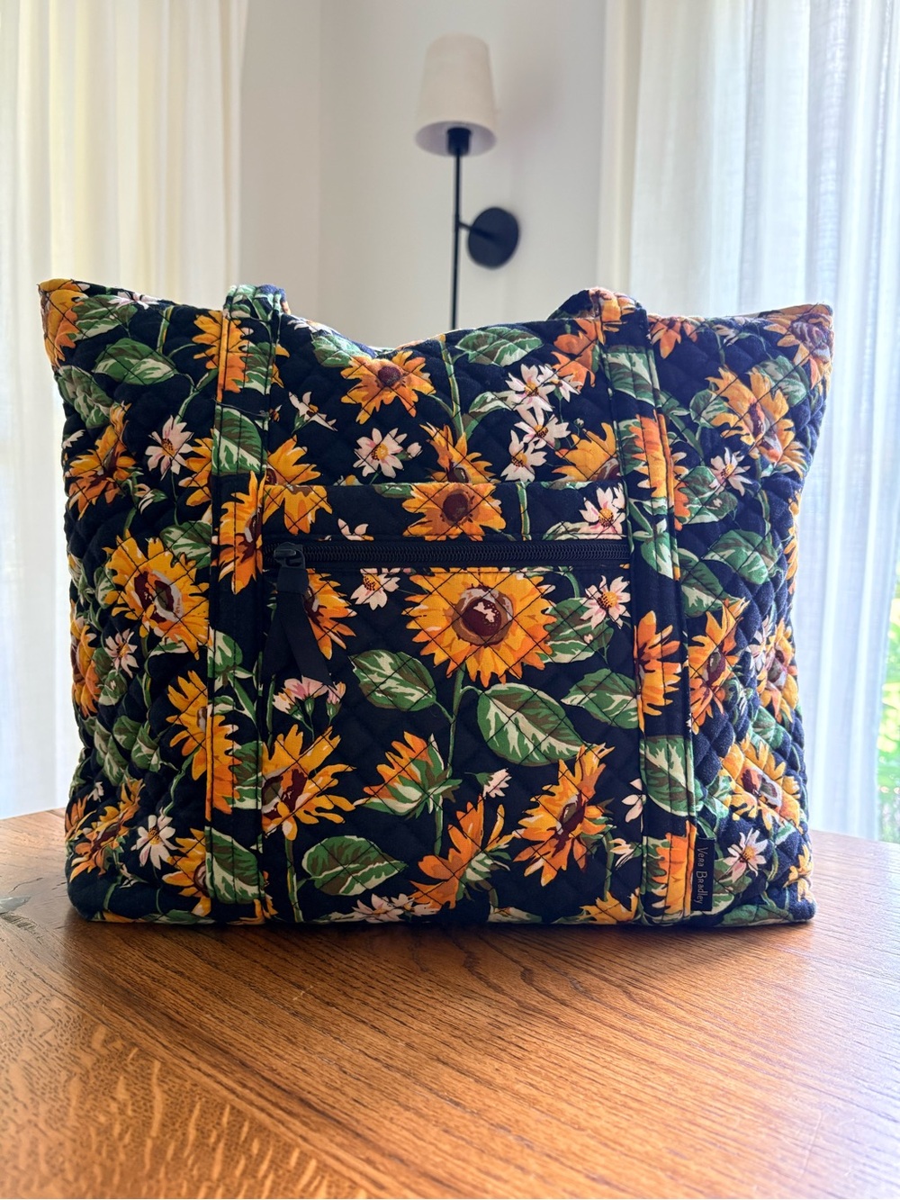 Vera Bradley Vera Tote Bag retired Sunflowers print - very clean! - Picture 1 of 16
